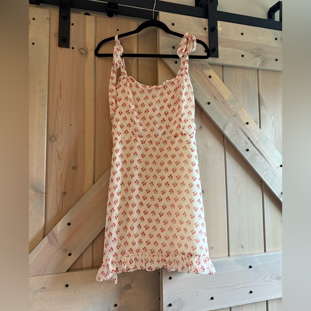 re:named Tie Strap Floral Mini Dress